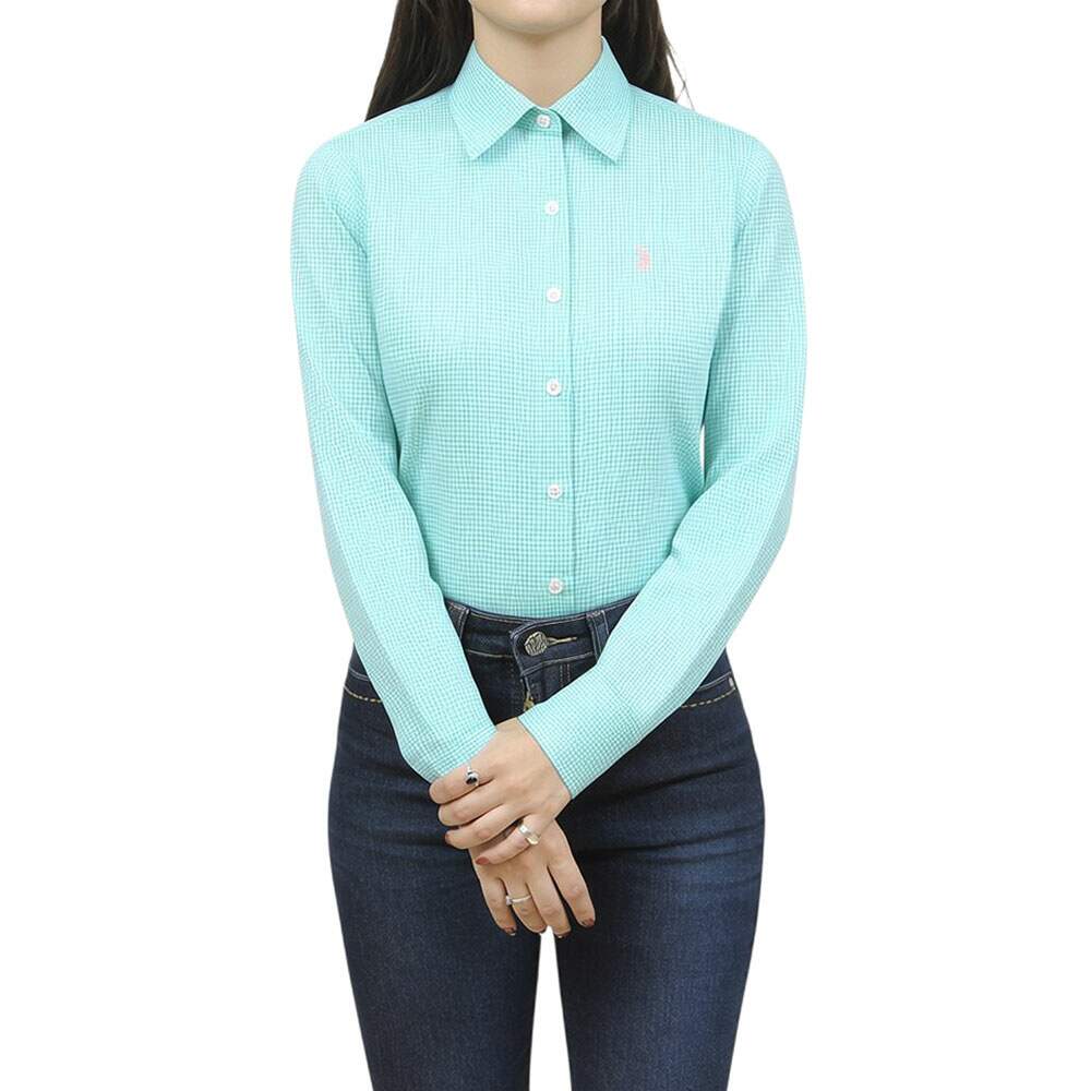 Camisa Feminina Manga Longa Xadrez Verde Austin Western 39812