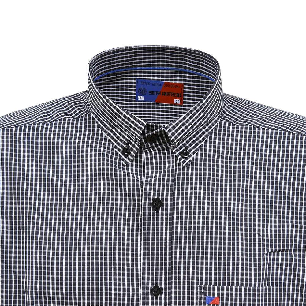 Camisa Masculina Xadrez Preta Manga Curta Smith Brothers 40144