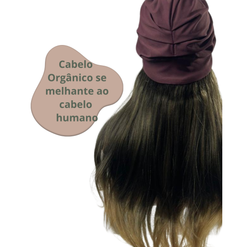 Turbante Peruca Cabelos Longos