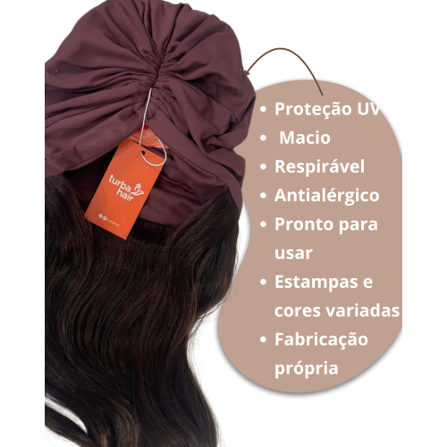 Turbante Peruca Cabelos Longos