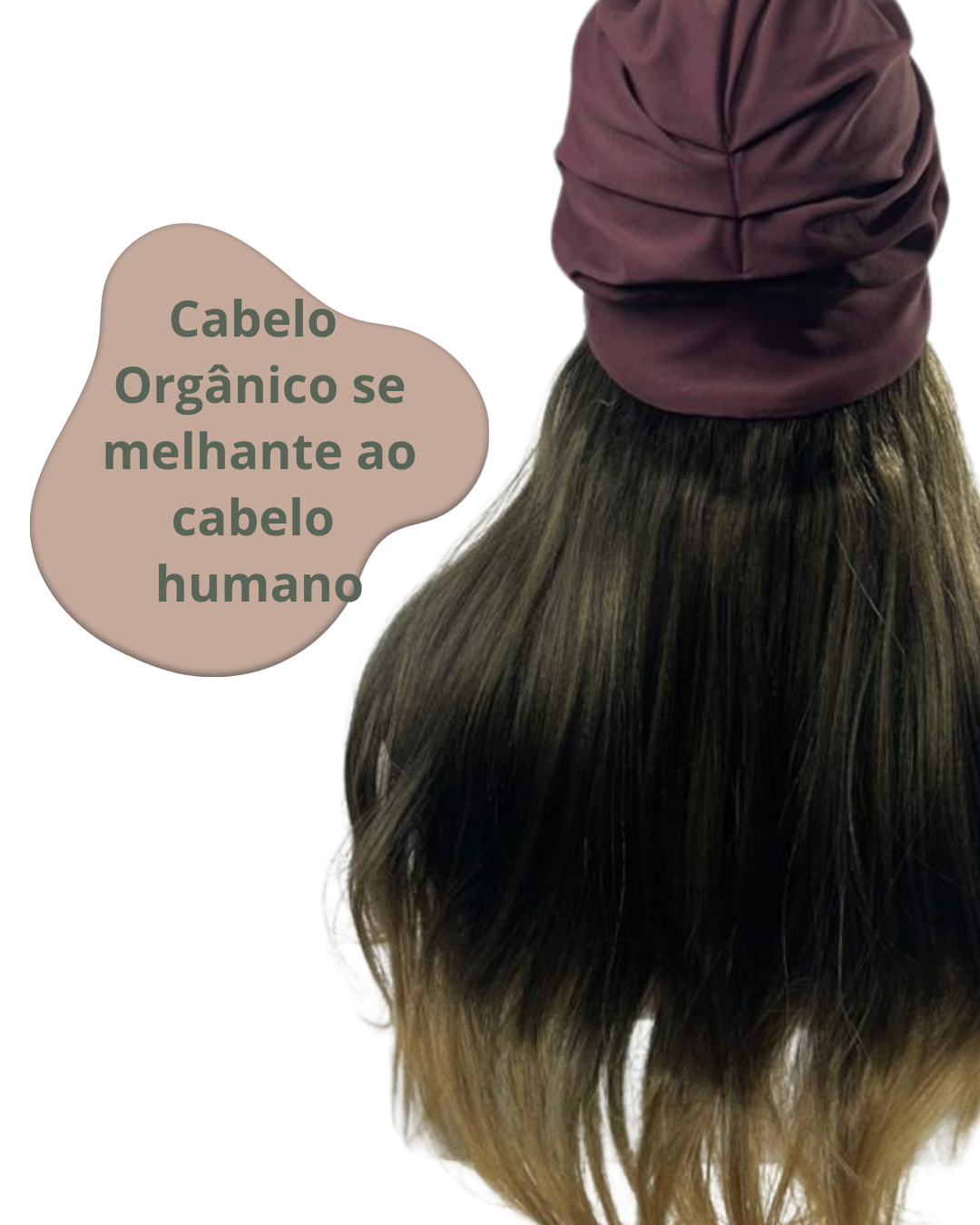 Turbante Peruca Cabelos Longos