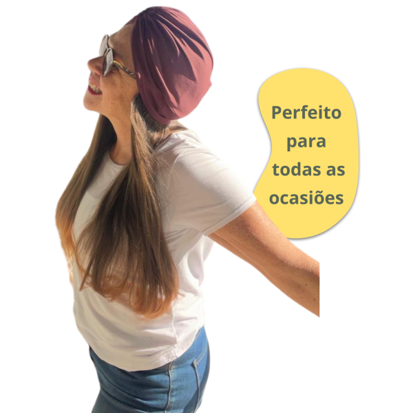 Turbante Peruca Quimioterapia - Cab Cast Acobreado | Conforto e Beleza