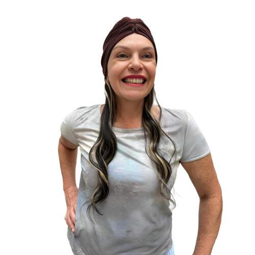 Turbante Peruca Quimioterapia - Cab Dourado Mecha | Conforto e Beleza