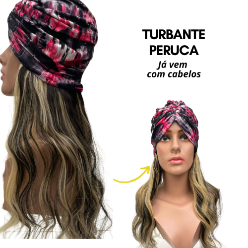 Turbante Peruca Quimioterapia - Cab Dourado Mecha | Conforto e Beleza