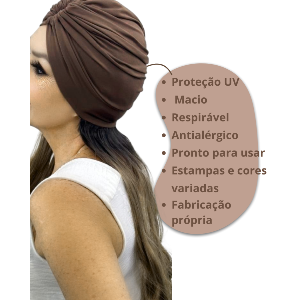 Turbante Peruca Quimioterapia - Cab Dourado Mecha | Conforto e Beleza