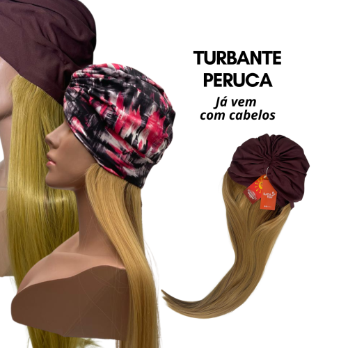 Turbante Peruca Quimioterapia - Cab Loiro Caramelo | Conforto e Beleza
