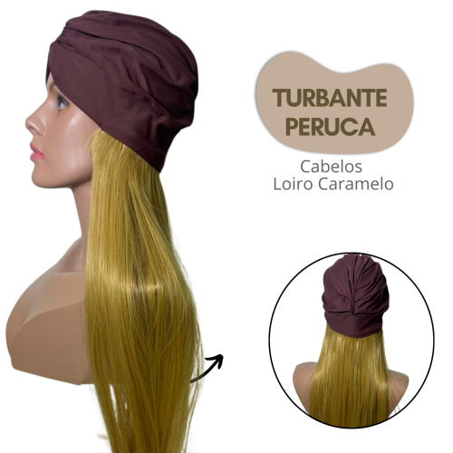 Turbante Peruca Quimioterapia - Cab Loiro Caramelo | Conforto e Beleza