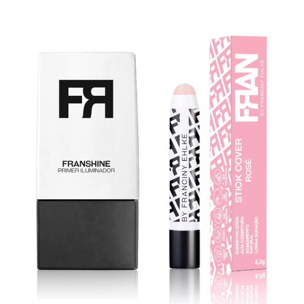 KIT PRIMER FRANSHINE + CORRETIVO ROSE