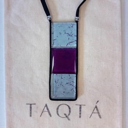 Colar Estilo - Branco Roxo