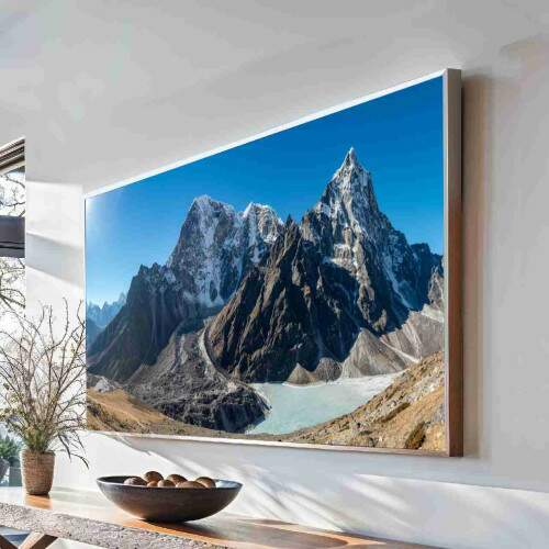Quadro Grupo de Montanhas Pico com Neve