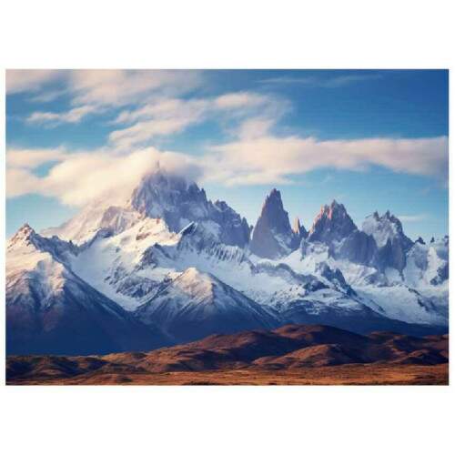 Quadro Paisgem de Montanhas Com Neve