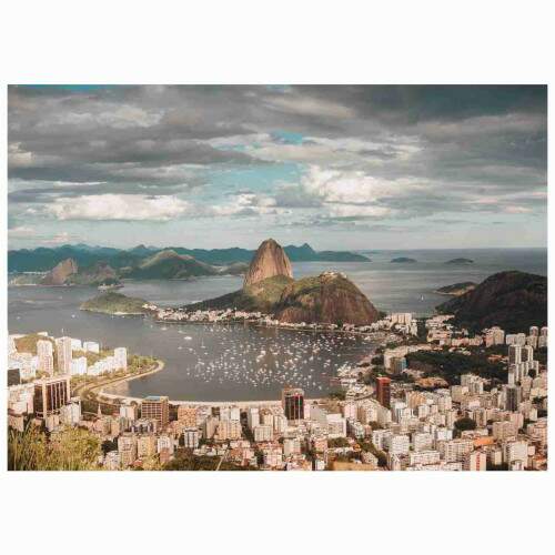 Quadro Vista de Mirante Dona Marta ao Pr do Sol