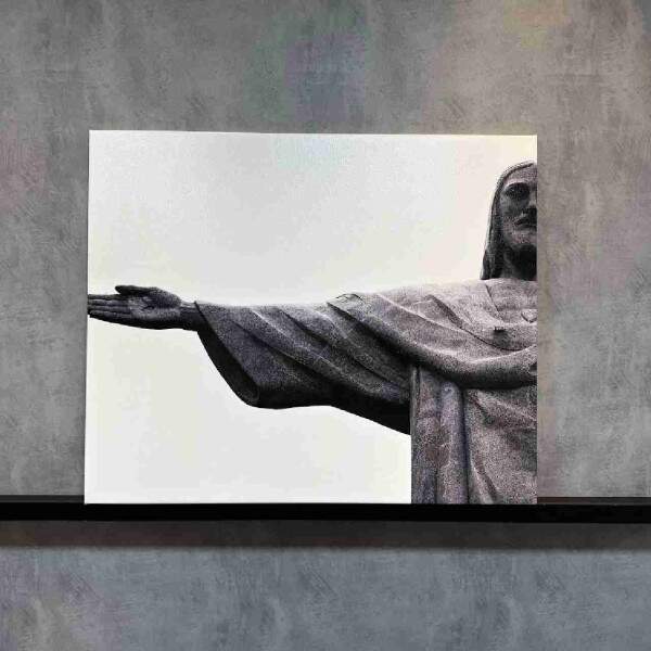 Quadro Cristo Redentor 84x70cm Borda Infinita OUTLET