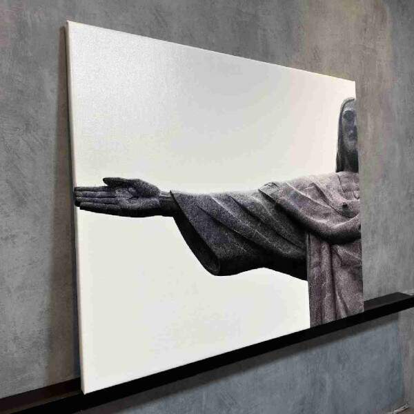 Quadro Cristo Redentor 84x70cm Borda Infinita OUTLET