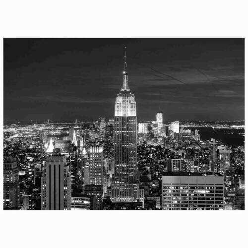 Quadro Vista Area do Horizonte de Manhattan Nova York