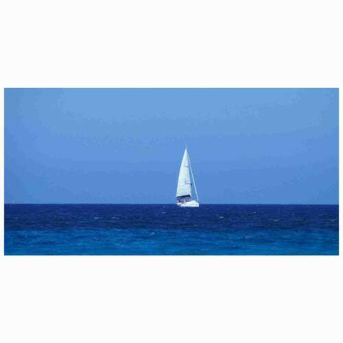 Quadro Veleiro Branco Alto Mar