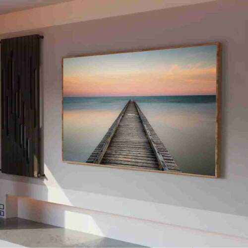 Quadro Pier Nascer do Sol no Lago