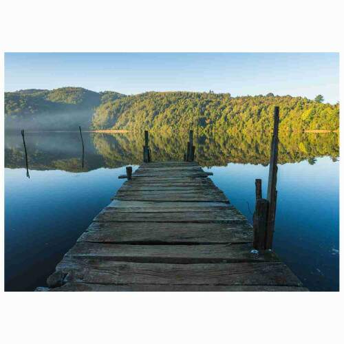 Quadro Lagoa Colinas ao Fundo Pier Antigo