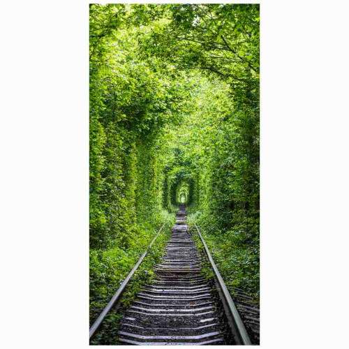 Quadro Tunel Verde Trilhos de Trem