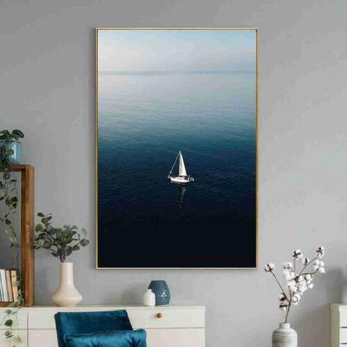 Quadro Barco a Vela Mar Escuro