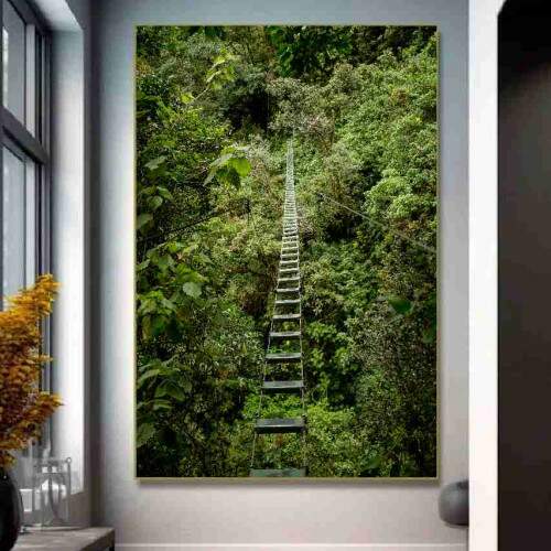 Quadro Floresta Ponte pnsil Vegetao