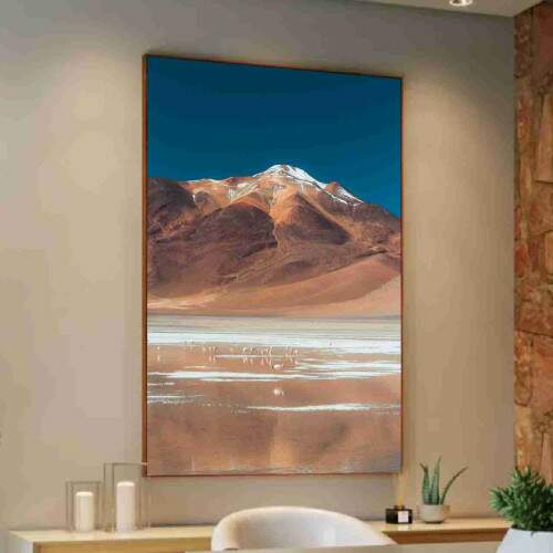 Quadro Montanha Deserto Pico de Neve