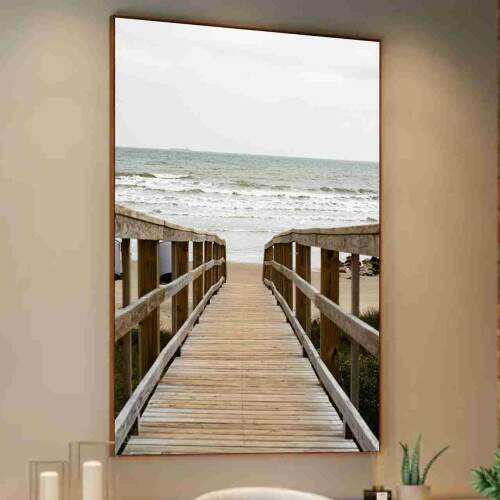 Quadro Passarela de Madeira Praia