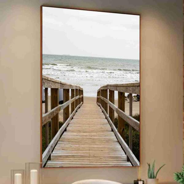Quadro Passarela de Madeira Praia