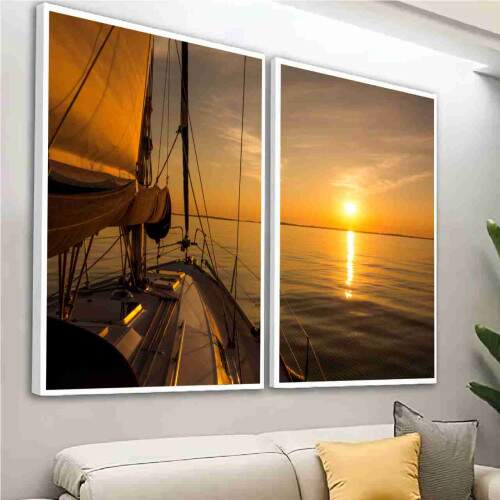 Quadro Convs Barco Por do Sol