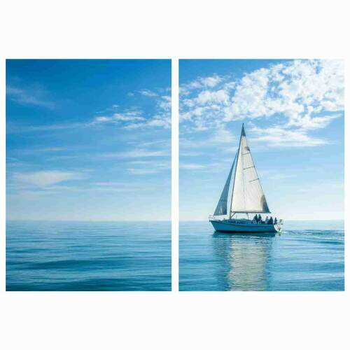Quadro Barco a Vela Mar Calmo Decorativo