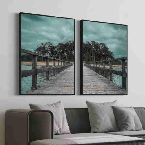 Quadro Pier Ilha com Pinheiros