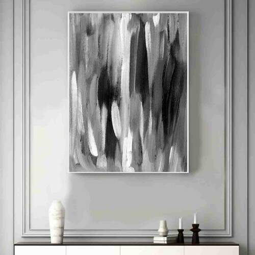 Quadro Abstrato Pintura Monocromtica