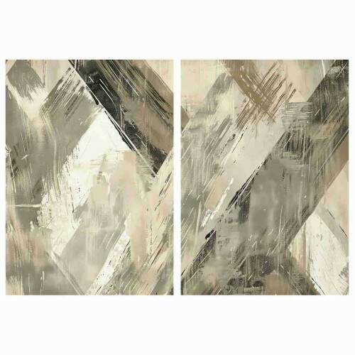 Quadro Abstrato Tons de Palha