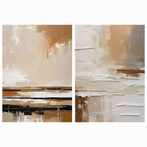 Quadro Abstrato Textura Tons Terrosos