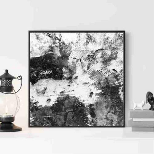 Quadro Metal Preto e Branco