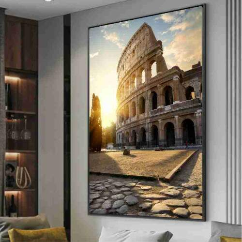 Quadro Coliseu Roma Por do sol