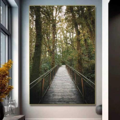 Quadro Passarela de Ferro na Floresta