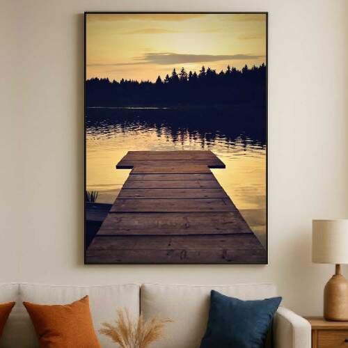 Quadro Pier Nascer do Sol na Lagoa