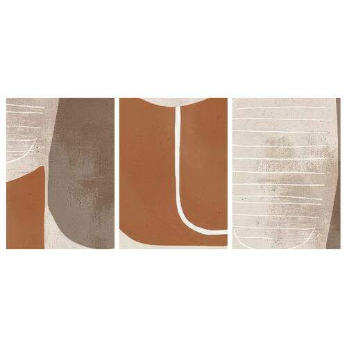 Quadro Abstrato Estilo Boho Tons de Terra