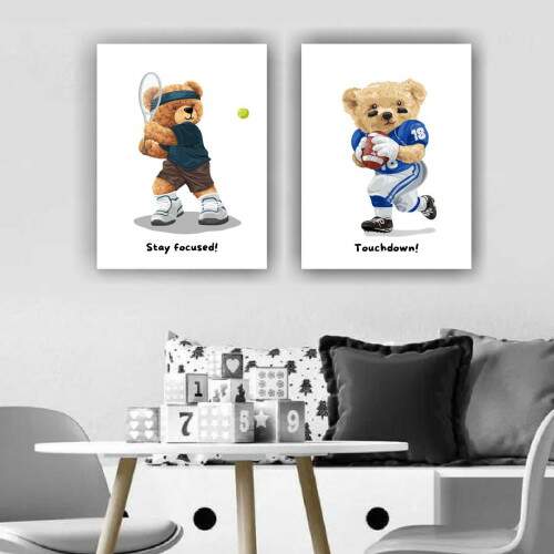 Quadro Ursinhos Esporte Kids