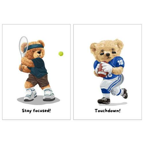 Quadro Ursinhos Esporte Kids
