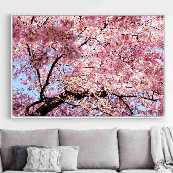 Quadro Cerejeira em Flor com Cu Azul