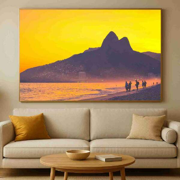 Quadro Ipanema ao Entardecer