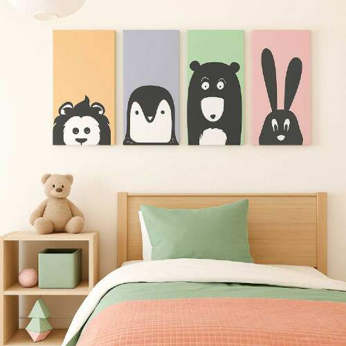 Quadros infantis com Animais Estilizados