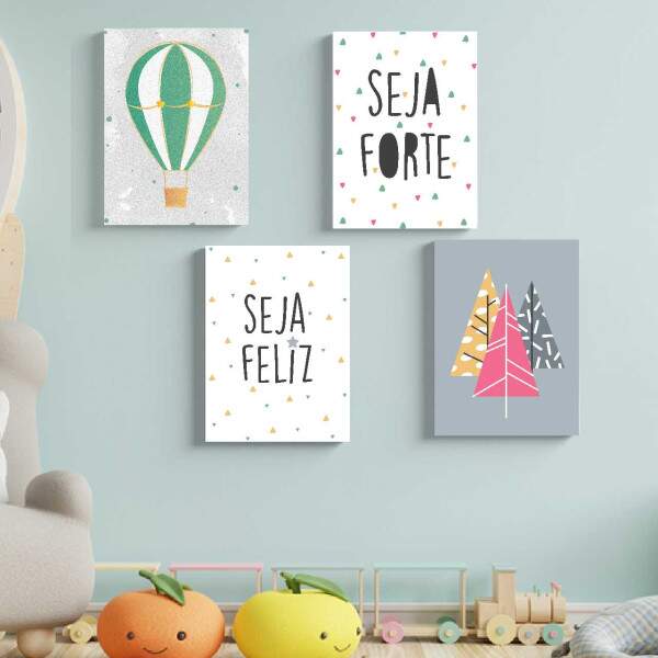 Quadro Voe Alto e Seja Feliz Decorativo