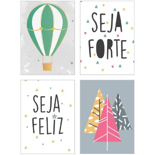 Quadro Voe Alto e Seja Feliz Decorativo