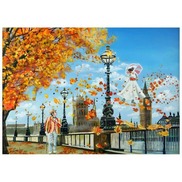 Quadro Mary Poppins Sobre a Ponte de Westminster