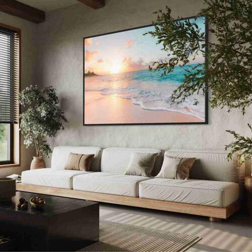 Quadro Paisagem Praiana ao Amanhecer