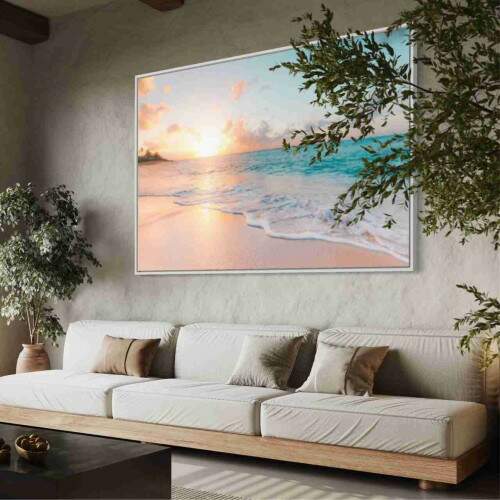 Quadro Paisagem Praiana ao Amanhecer