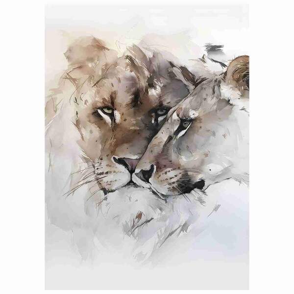 Quadro Leo Casal Olhares Expressivos Arte Moderna
